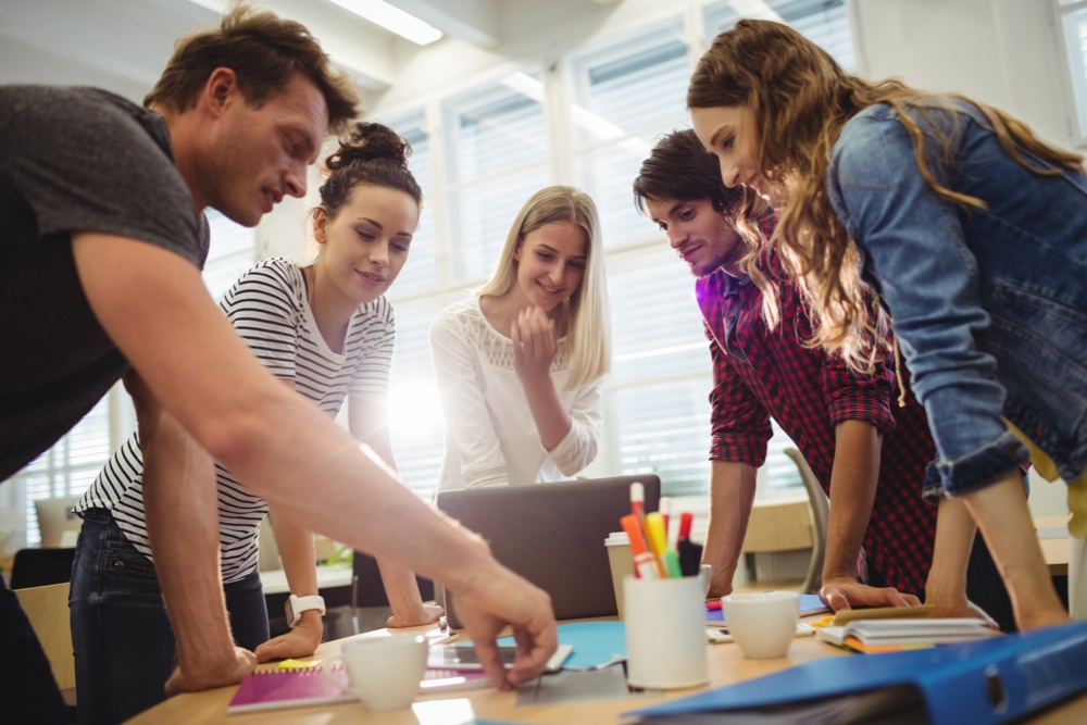 Creative employees in a meeting