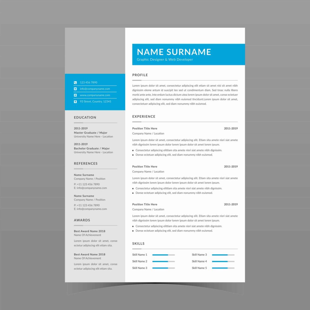 Resume sample template