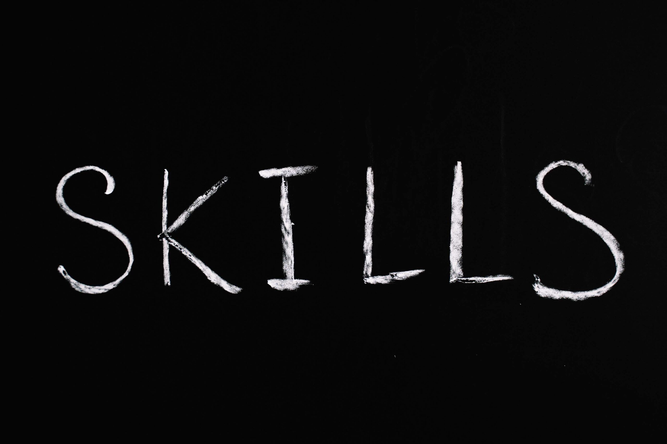 SKILLS written on blackboard