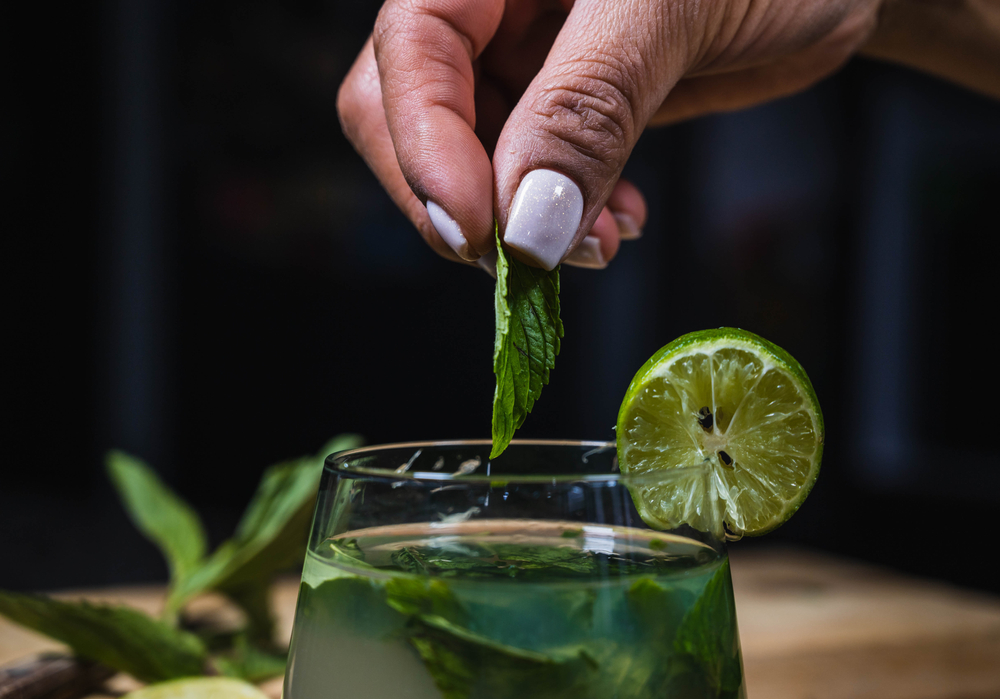 green drink with lemon