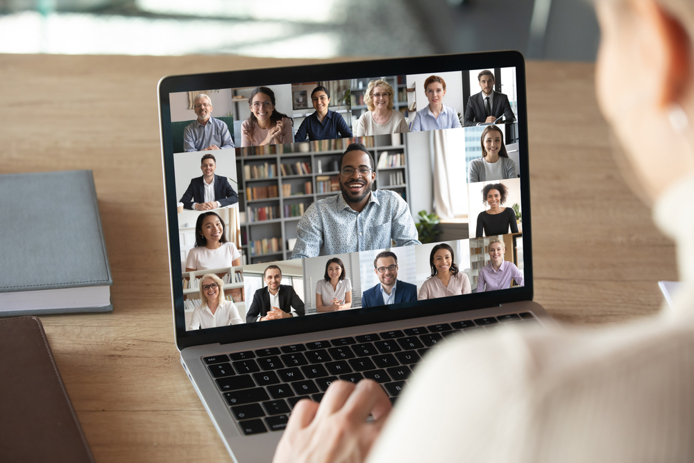 Laptop Employee Meeting