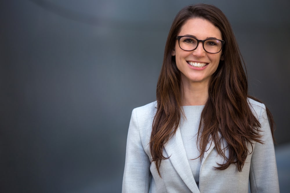 portrait of a smart and beautiful woman