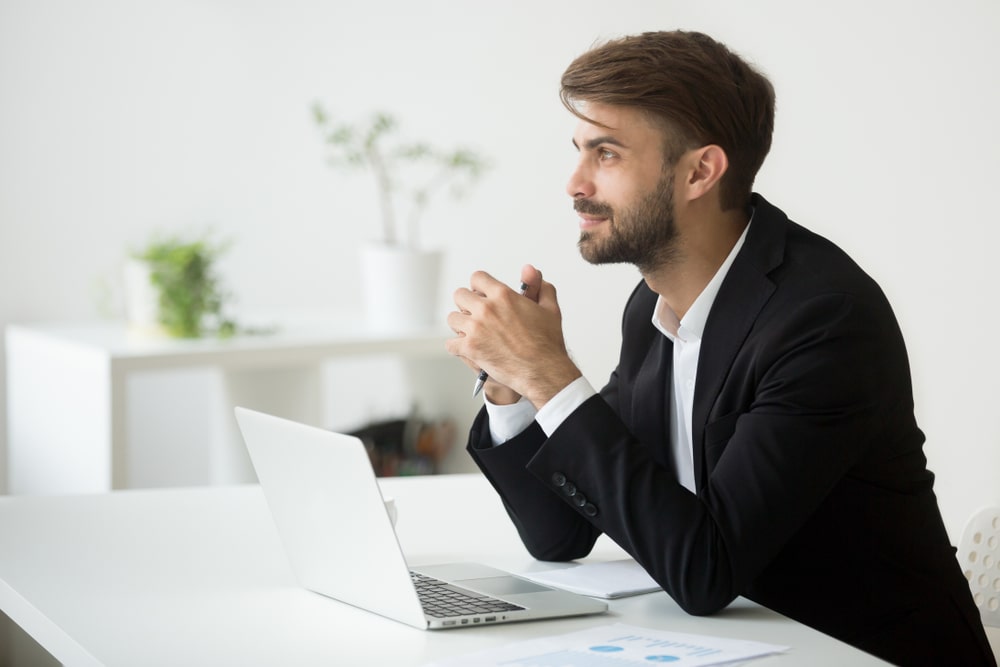 young business man thinking